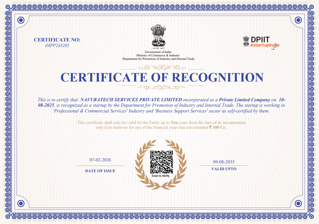 Certificate of Recognition Placeholder